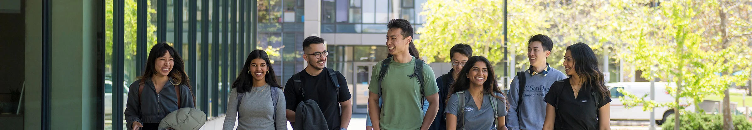 students walking on campus