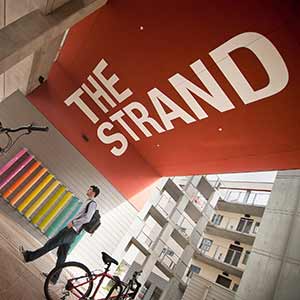 the strand on campus.